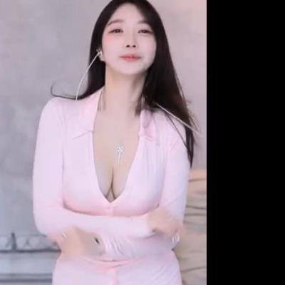 Bj 박가을 타이트한 핑크 원피스 가슴골 몸매