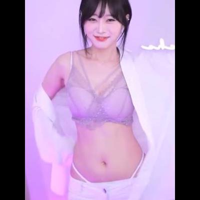 BJ 유은 보라색 속옷 끈팬티 핫팬츠