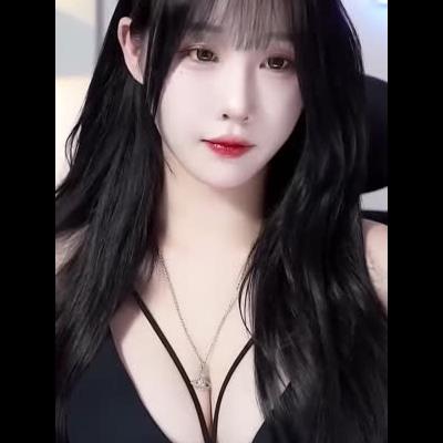 맑은눈 한갱 블랙 브라 가슴골