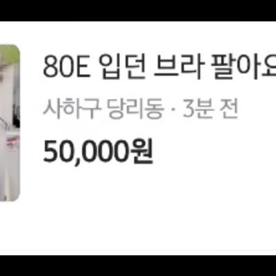 입었던 80E 브래지어 판다는 여자